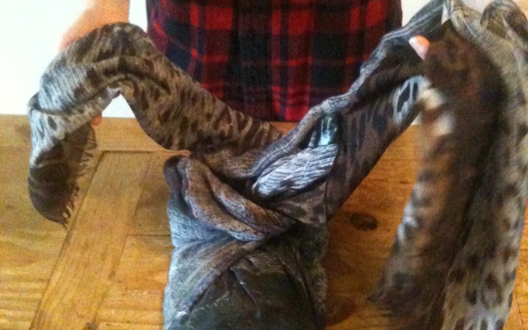 Wrapping Christmas Gifts with Furoshiki